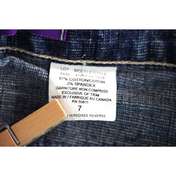 Anchor Blue Jeans Juniors Size 7 Stretch Bootcut Blue Denim - Picture 8 of 8